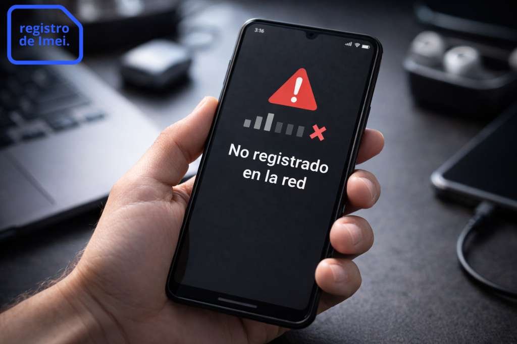 celular no registrado en la red